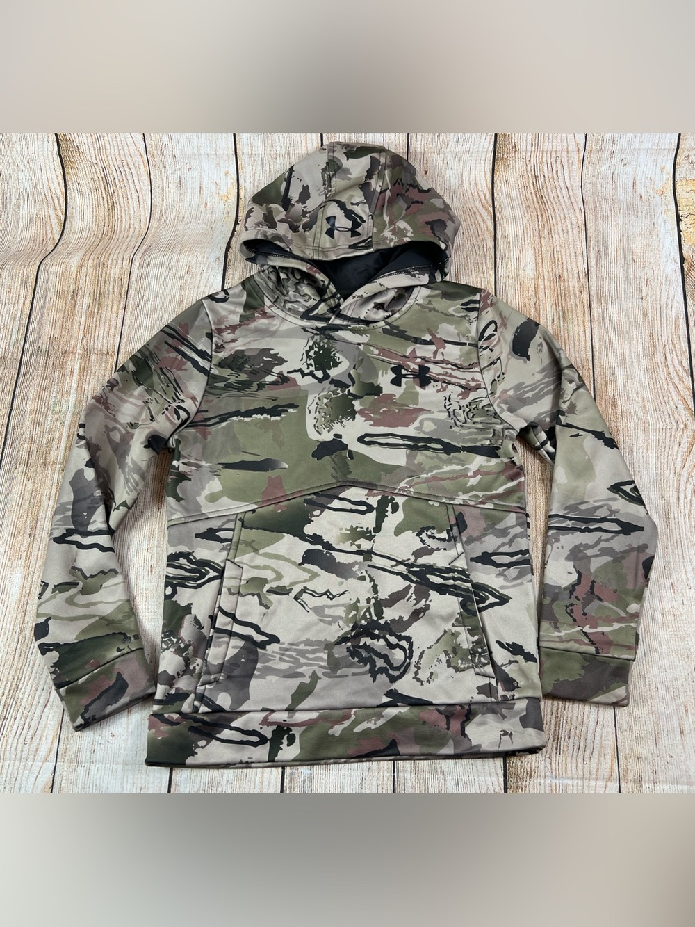 Under Armour Boys Youth Camo Icon Storm Hoodie Sweatshirt Size Medium Loose